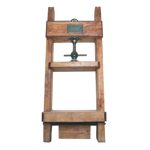 805 - A large, little used bookbinder's press by HAMPSON & BETTRIDGE 32