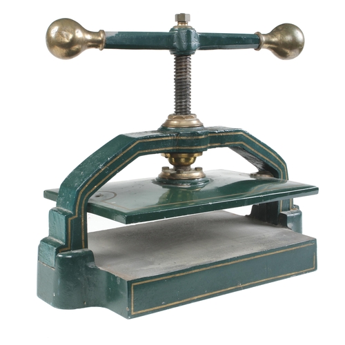 806 - A large bookbinder's press from the Hampson & Bettridge workshop to take up to 18