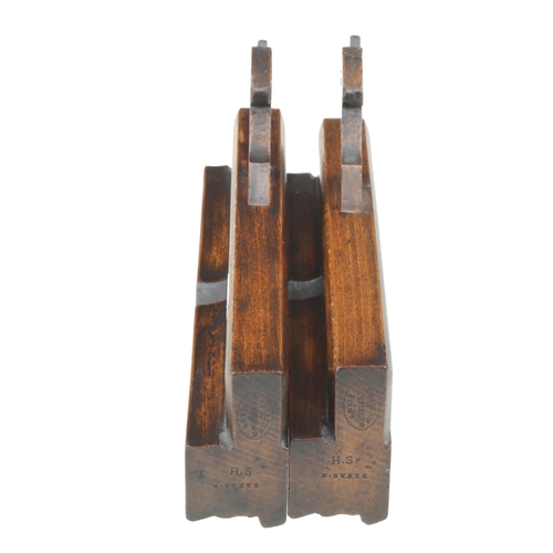 824 - A pair of 9/16 ogee sash moulding planes by PRESTON G+