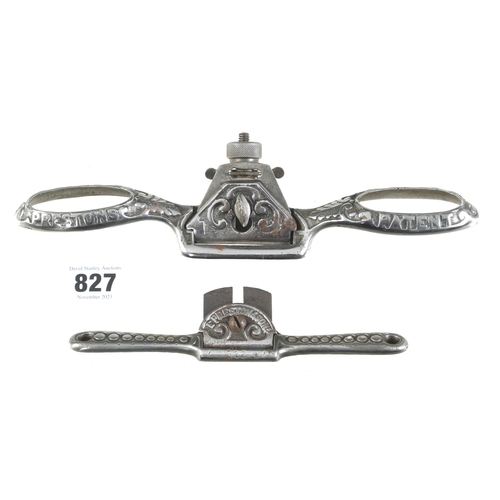 827 - Two PRESTON decorative spokeshaves G+