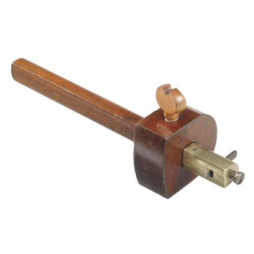 873 - A very little used mahogany and brass slitting gauge by BUCK F