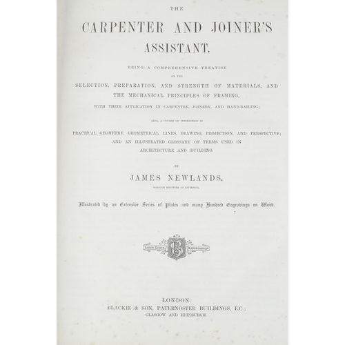 858 - James Newlands; The Carpenter & Joiner's Assistant c/w 60 plates cover and spine loose o/w G