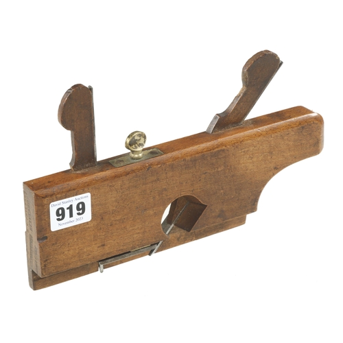 919 - A most unusual tailed dado plane by GABRIEL with removable ends to the sole G++