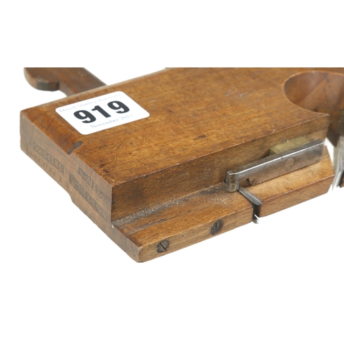 919 - A most unusual tailed dado plane by GABRIEL with removable ends to the sole G++