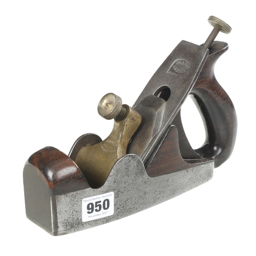 950 - An early d/t steel NORRIS A5 smoother with Patent Adjustable on lever and early 2 1/8