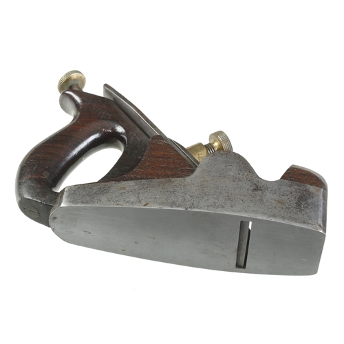 950 - An early d/t steel NORRIS A5 smoother with Patent Adjustable on lever and early 2 1/8