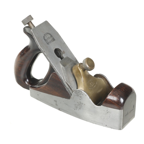 951 - An early NORRIS A5 adjustable d/t steel smoother with rosewood infill and Patent Adjustable on lever... 