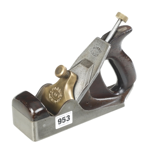 953 - An Annealed iron NORRIS No A51 adjustable parallel smoother with rosewood infill 20% orig early Norr... 