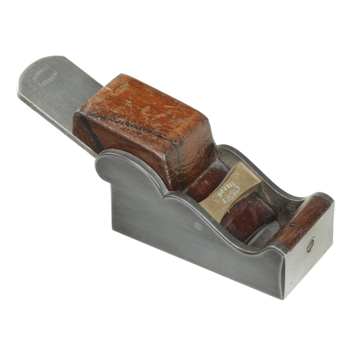 956 - A little used NORRIS No 28 iron chariot plane with rosewood wedge and unusually with front infill an... 