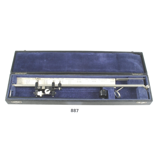 887 - An ALLBRIT planimeter in orig fitted case with a photocopied  instruction booklet F