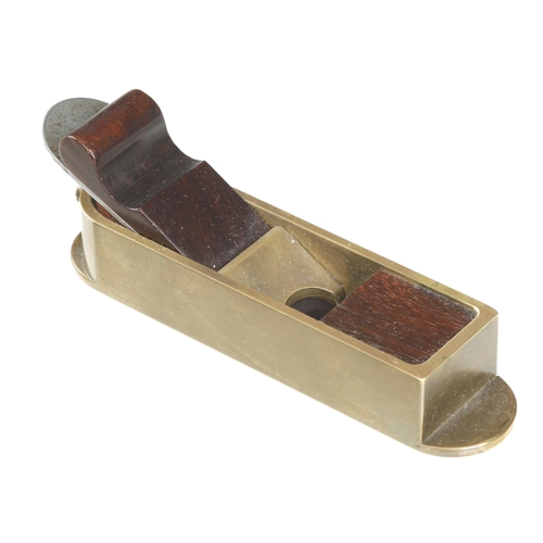 892 - An attractive miniature brass mitre plane 5