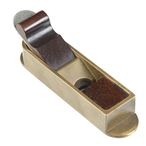 892 - An attractive miniature brass mitre plane 5