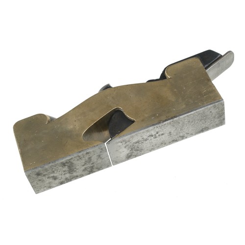 494 - A steel soled brass shoulder plane by BUCK 7 1/2