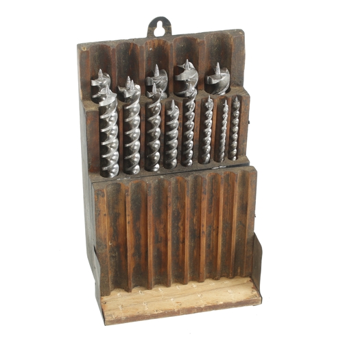 181 - A set of 13 twist bits in orig case, all by RUSSELL JENINGS except the two smallest G+