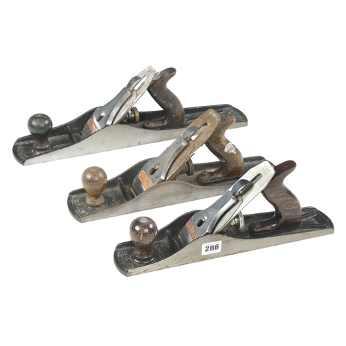 286 - STANLEY Nos 5, 5 1/2 and 6 bench planes G+