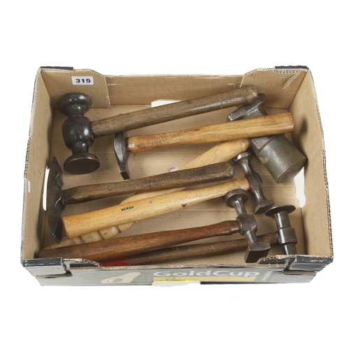 315 - Seven coppersmith's hammers G