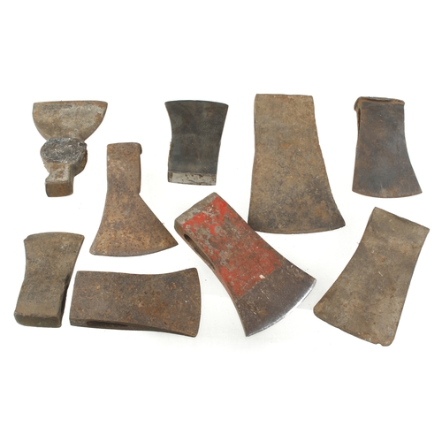 316 - Nine axe heads G