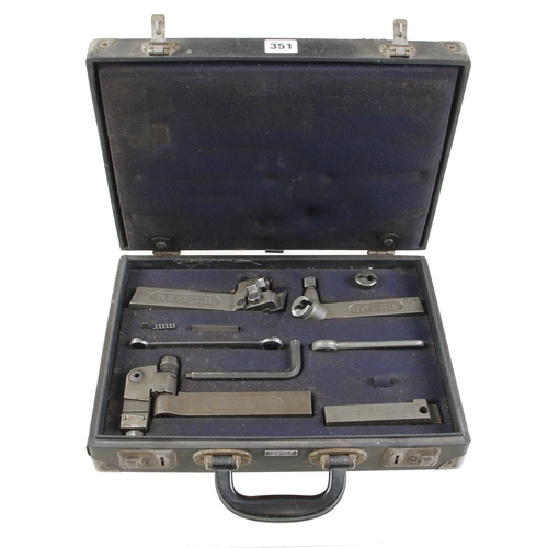 351 - A lathe turning & boring set by GROBMANN in fitted briefcase G+