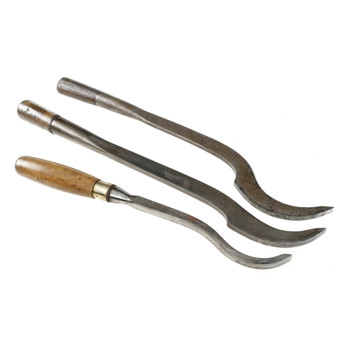 359 - Three mortice lock chisels G+