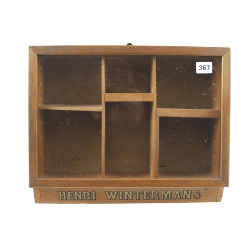 367 - A glazed counter top display for HENRY WINTERMANS cigars G+