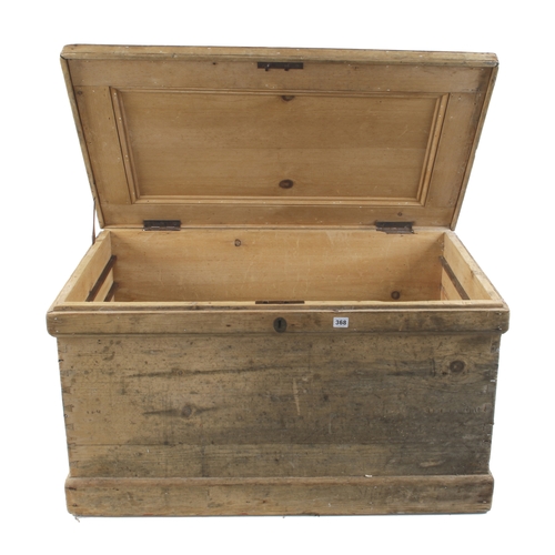 368 - A large stripped pine tool chest 39