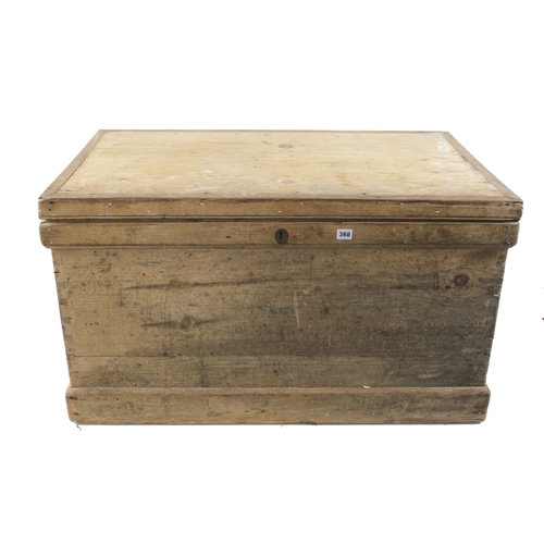 368 - A large stripped pine tool chest 39