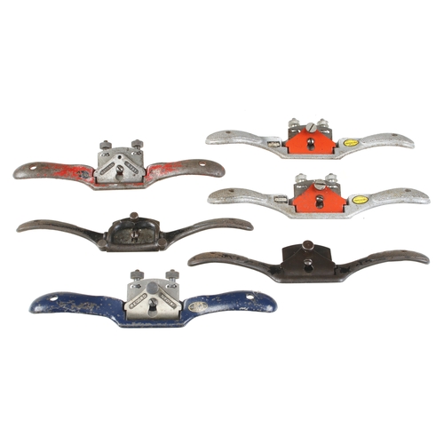 716 - Six metal spokeshaves by RECORD or STANLEY G+