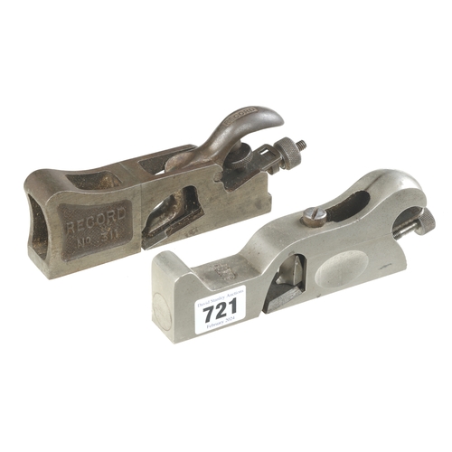 721 - A RECORD No 311 and a STANLEY No 93 rebate planes G+