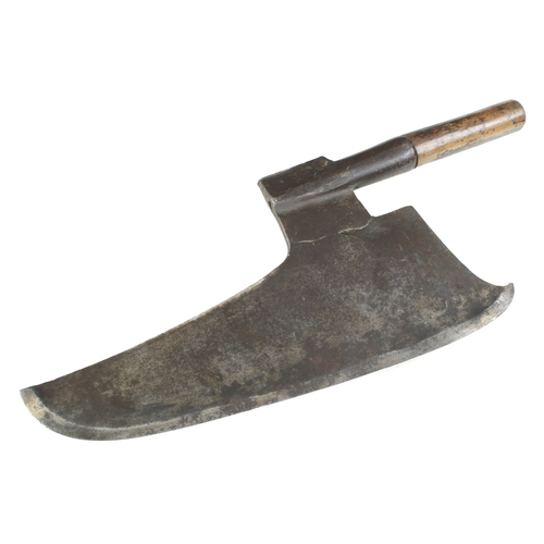 756 - An 18c Austrian R/H side axe with M.L. touch marks and other decoration with 18