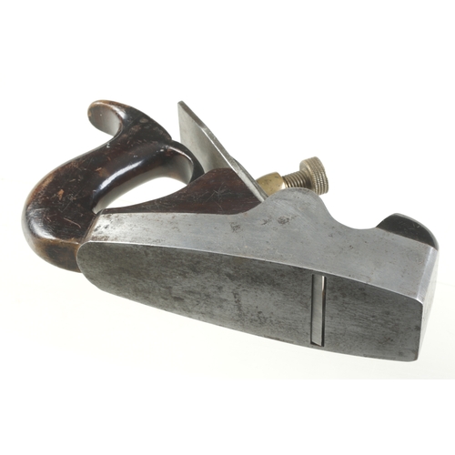 883 - A d/t steel smoother by SPIERS Ayr with closed rosewood handle G+