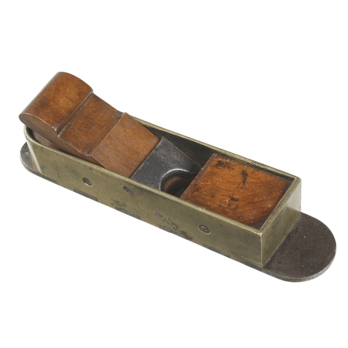 891 - An early Gabriel style brass mitre plane with d/t steel sole 10