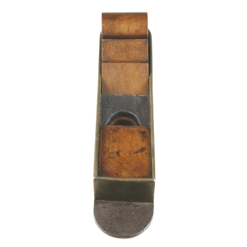 891 - An early Gabriel style brass mitre plane with d/t steel sole 10