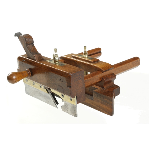 916 - A bridle plough by LEIST Norwich with boxwood side handle and unusual locking nut to depth stop, tin... 