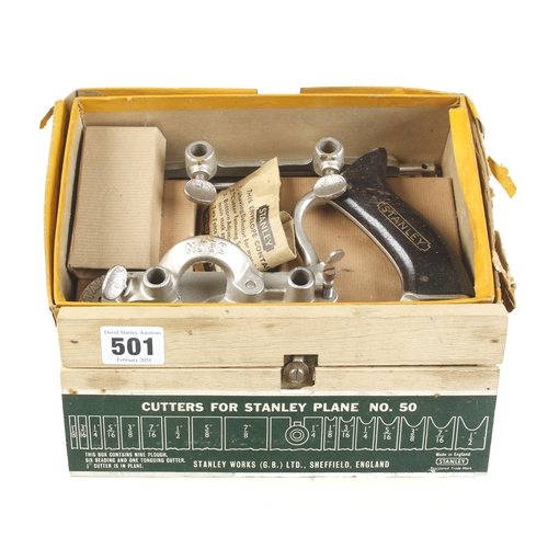 501 - An unused STANLEY No 50 combination plane in orig box G++