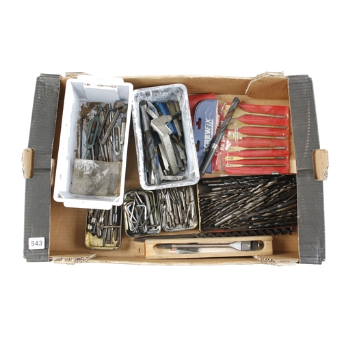 543 - Quantity of drill bits and lathe tools G