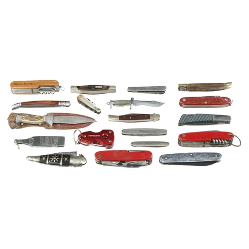 639 - 17 various folding penknives etc G+