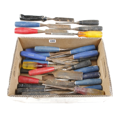 496 - 30 chisels with composite handles for restoration G-