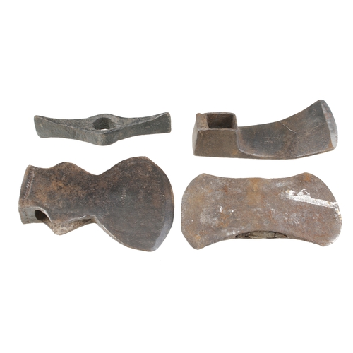 68 - An adze head and 3 axe heads G