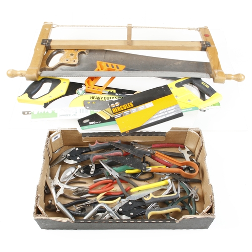 86 - Quantity of snips, grips and modern saws G