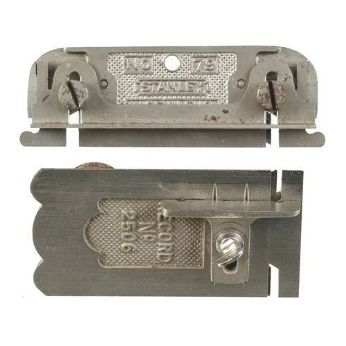 421 - A RECORD No 2506 L & R rebate plane and another No 79 by STANLEY G+