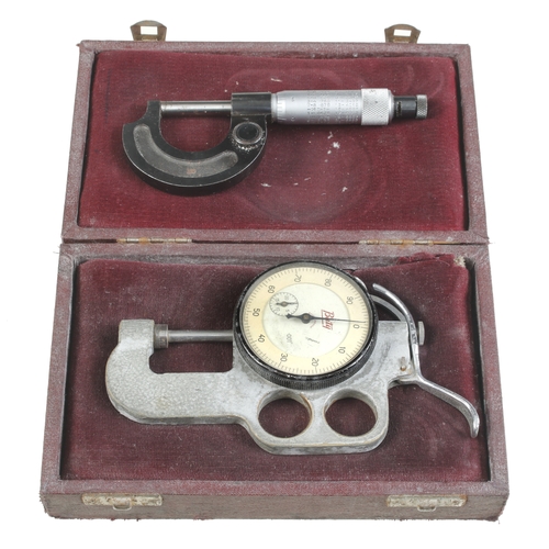 463 - A BATY dial gauge in orig box and a micrometer by SHARDLOW G+