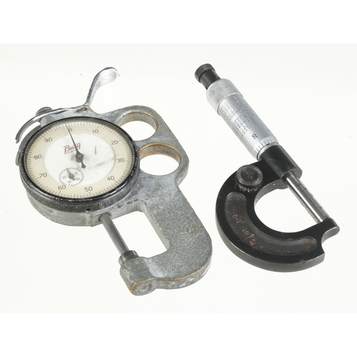 463 - A BATY dial gauge in orig box and a micrometer by SHARDLOW G+