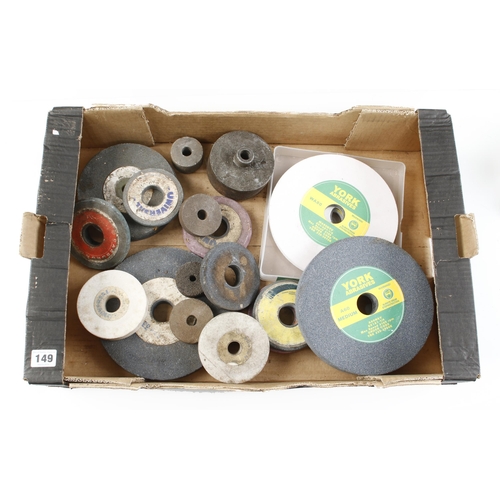 149 - Two unused YORK grinding wheels and 14 others G