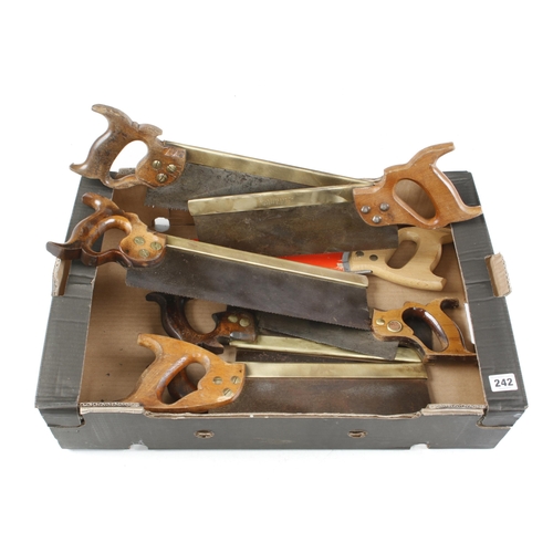 242 - Five b/b saws and 3 s/b saws G+