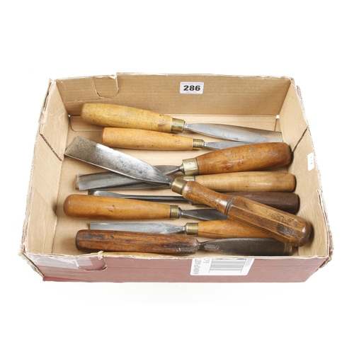 286 - 10 wide carving tools 3/4