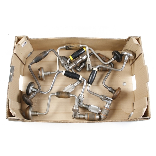 289 - Seven little used ratchet braces G+