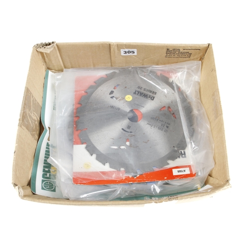 305 - Seven unused circular saw blades F