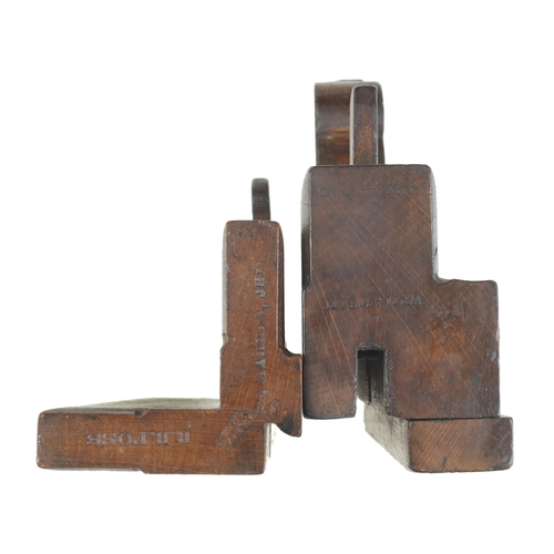 32 - A glass check plough plane by MATHIESON and a sash coping plane G+