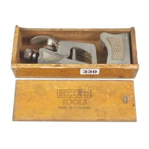 330 - A RECORD No 311 shoulder plane in orig tatty box G+