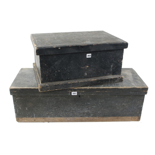 363 - Two pine tool boxes G